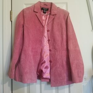 Pink suede jacket